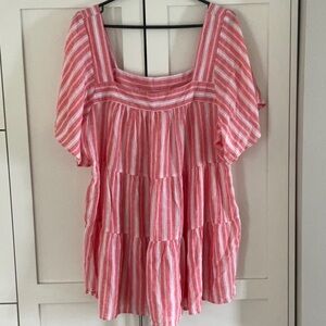 Terra & Sky Linen/Rayon Top